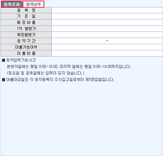 대출청약창