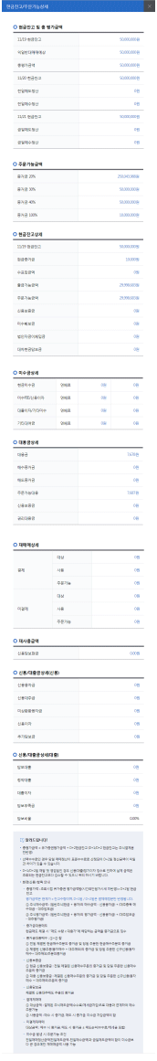 현금잔고/주문가능상세 팝업 예시