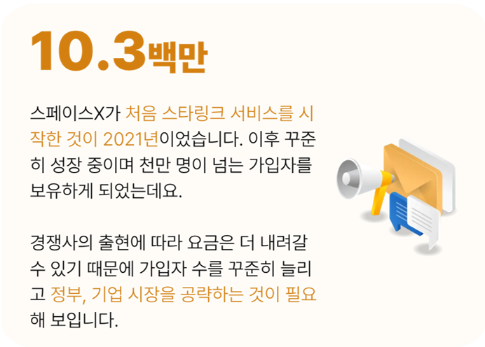 스페이스X 스타링크 가입자 수